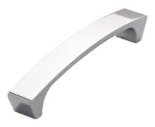 Afbeeldingen van Siro Meubelgreep metaal - boorafstand 128mm/L 149mm/H 28mm/B 20mm - chroom glanzend 