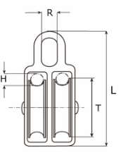 Afbeeldingen van Dulimex 952-E katrol met nylon wiel /