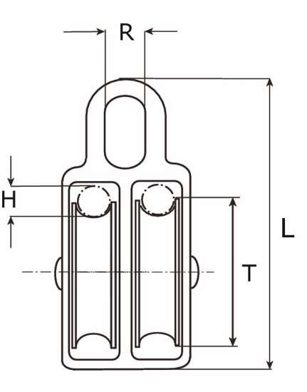 Afbeeldingen van Dulimex 952-E katrol met nylon wiel /
