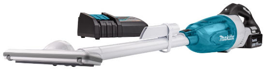 Afbeeldingen van Makita steelstofzuiger DCL281RTWX 18V - 5,0 Ah accu en snellader in doos
