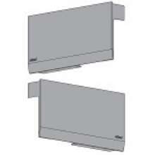 Afbeeldingen van Blum afdekkappen set Aventos HK Top - bedrukt **Blum** - zijdewit/inox 22K8000