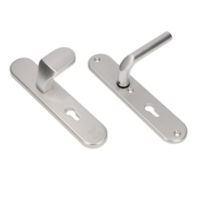 Afbeeldingen van Ami Veiligheids langschildgarnituur 250/50/1 Knop 145 vast-omkeerbaar Deurkruk 369 - PC92 deurdikte 53/57mm - F1 