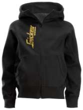 Afbeeldingen van Snickers junior logo zip hoodie 7508-0400, Maat 104, zwart