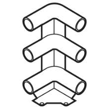 Afbeeldingen van Blum Hoekverbinding 3 delig - bij Metabox tabletconstructies - R7037 donkergrijs ZTU.00D0