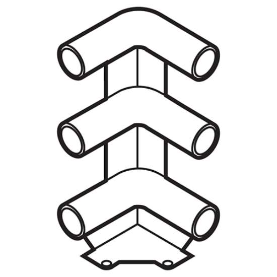 Afbeeldingen van Blum Hoekverbinding 3 delig - bij Metabox tabletconstructies - R7037 donkergrijs ZTU.00D0