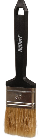 Afbeeldingen van Kelfort Wegwerpkwast - 14x50mm - plat wit haar 