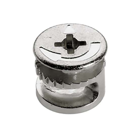 Afbeeldingen van Hettich Rastex 15 met afdekrand, vernikkeld, 15 mm