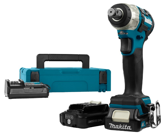 Afbeeldingen van Makita Max Slagmoersleutel, TW161DSAJ - 12v 2x 2,0Ah li-on accu - lader, Mbox 