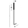 Afbeeldingen van GB Muurplaatanker M16 400x55 dl>120 Blank