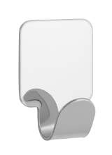 Afbeeldingen van Siro Haak metaal - zelfklevend L 41mm/H 17mm/B 30mm chroom glanzend 