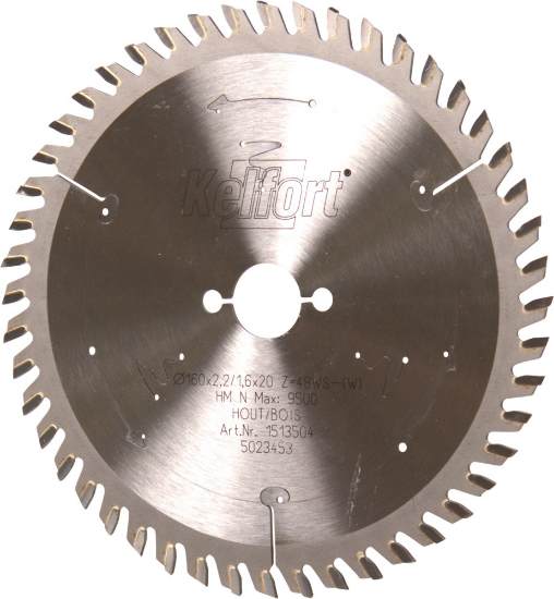 Afbeeldingen van Kelfort Cirkelzaagblad - 160x2.2x20mm 48Tands - HM WS-W vertanding 