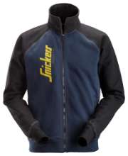 Afbeeldingen van Snickers logo jack met rits 2887-9504, Maat S, donker blauw/zwart