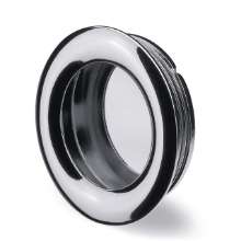 Afbeeldingen van Hettich greep om in te laten Borgoa, boorafstand 0, H 11 mm, ø 41 mm, glans verchroomd
