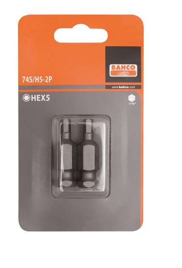 Afbeeldingen van Bahco 74S/H-2P 2x bits hex 38mm 7/16