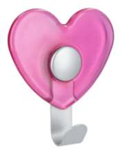 Afbeeldingen van Siro Kapstokhaak metaal - L 100mm/H 30mm/B 88mm roze/aluminium 