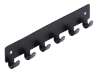 Afbeeldingen van Siro Haaklijst metaal - boorafstand 210mm/L 240mm/H 16mm/B 41mm - mat zwart 