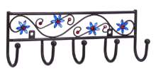 Afbeeldingen van Siro Haaklijst metaal - boorafstand 155mm/L 260mm/H 50mm/B 90mm mat zwart/blauw/rood 