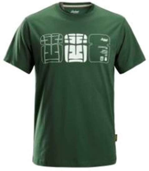 Afbeeldingen van Snickers T-shirt (2-pack) 2522-3995, Maat 3XL, bosgroen/donker blauw