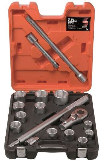 Afbeeldingen van Bahco doppenset 3/4" 22>50mm SLX 17