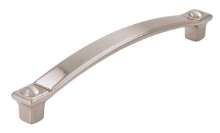Afbeeldingen van Siro Meubelgreep metaal - boorafstand 128mm/L 142mm/H 22mm/B 14mm 14mm RVS effect 