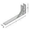 Afbeeldingen van GB F-anker houtmaat 71 mm 240x670 80x8 Elektrolytisch Verzinkt