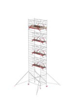 Afbeeldingen van Altrex Rolsteiger breed - aluminium met voorloopleuningen en schoren in de basis RS TOWER 42