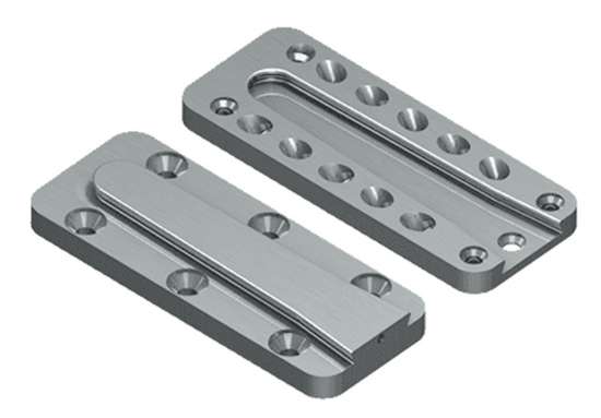 Afbeeldingen van GB blinde houtverbinding - 150x60x20mm 80x180mm - aluminium