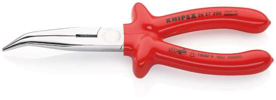 Afbeeldingen van KNIPEX Platspitse tang met zijsnijder