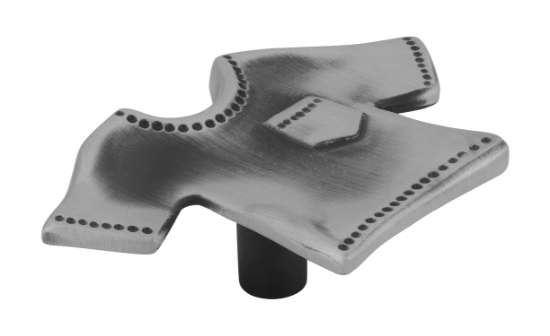 Afbeeldingen van Siro Meubelknop metaal - L 41mm/H 22mm/B 60mm antiek tin 