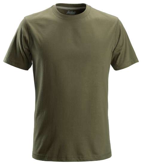 Afbeeldingen van Snickers t-shirt 2502-3200 maat XS olijf