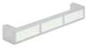 Afbeeldingen van Siro Meubelgreep metaal - boorafstand 128mm/L 136mm/H 22mm/B 20mm chroom glanzend/wit 