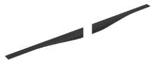 Afbeeldingen van Siro Handgreep metaal - L 1195mm/H 43mm/B 13mm mat zwart 