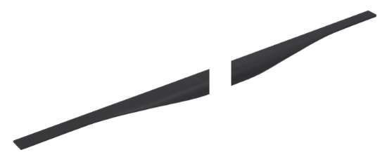 Afbeeldingen van Siro Handgreep metaal - L 1195mm/H 43mm/B 13mm mat zwart 