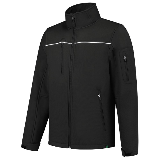 Afbeeldingen van Tricorp Softshell Luxe Rewear - Maat 4XL - Zwart 