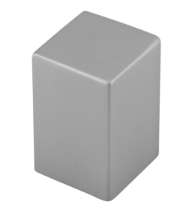 Afbeeldingen van Siro Meubelknop metaal - L 12mm/H 20mm/B 12mm mat aluminium 