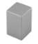Afbeeldingen van Siro Meubelknop metaal - L 12mm/H 20mm/B 12mm mat aluminium 