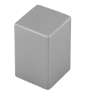 Afbeeldingen van Siro Meubelknop metaal - L 12mm/H 20mm/B 12mm mat aluminium 