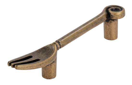 Afbeeldingen van Siro Meubelgreep metaal - boorafstand 64mm/L 106mm/H 22mm/B 14mm - antiek messing 