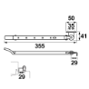Afbeeldingen van Habilis raamuitzetter 2635-32-81 - omgekeerde hoek 30cm - ijzer RVS/zwart 