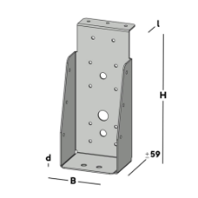 Afbeeldingen van GB Balkdrager GBS-KL 75x175 1,5 Sendzimir Verzinkt