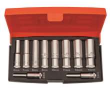 Afbeeldingen van Bahco 1/4" diepe doppenset 10 delig (S0810L)