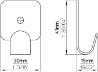 Afbeeldingen van Siro Kapstokhaak metaal - L 41mm/H 15mm/B 30mm mat zwart 