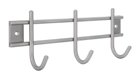 Afbeeldingen van Siro Haaklijst metaal - boorafstand 196mm/L 220mm/H 50mm/B 80mm RVS 