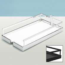 Afbeeldingen van Hettich Arena STYLE antislip-inhangplateaus, 250 x 462 x 93 mm, verchroomd