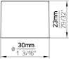 Afbeeldingen van Siro Meubelknop kunststof - L 30mm/H 23mm/B 30mm - wit/zwart 