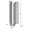 Afbeeldingen van GB raveeldrager I-ligger - 45x300x1,25mm - sendzimir verzinkt