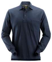Afbeeldingen van Snickers rugbyshirt 2712-9500 marine maat L Op=Op