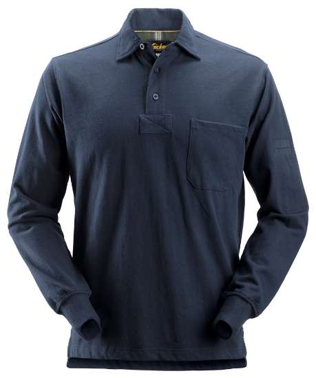 Afbeeldingen van Snickers rugbyshirt 2712-9500 marine maat 2XL Op=Op