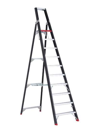 Afbeeldingen van Altrex Industrietrap Taurus - 1x10 treden - aluminium gecoat 