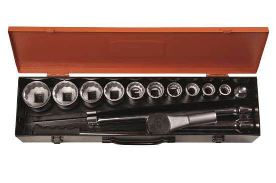 Afbeeldingen van Bahco 12 kant dopsleutelset 3/4'' 15 delig